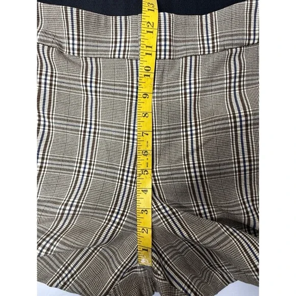 Ava & Viv Mid-Rise Plaid Pants Womens Size 22W Brown Career Plus Size Stretch - Picture 4 of 15